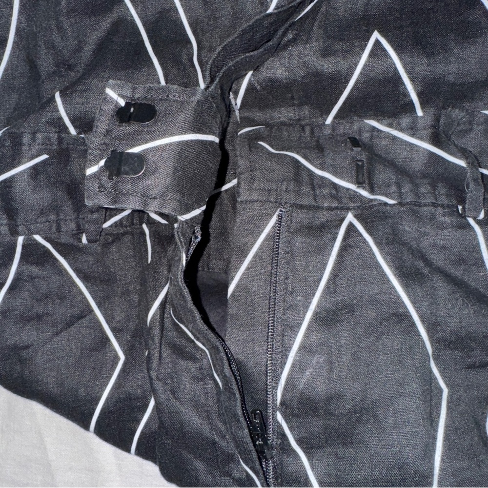 Equipment Valerie Black and White Linen Playsuit Romper Patterned Casual #cc - Picture 11 of 11